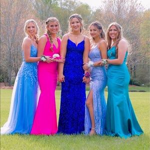 Royal blue prom dress!!! size 6/8 and it is basically new!! It is so pretty on!!